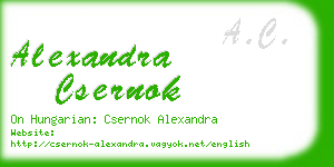 alexandra csernok business card